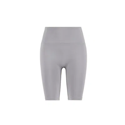 Yes Flâneuse Women's Grey Erin Biker Length Leggings Silver Sconce