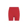 Yes Flâneuse Women's Hailey Ruffles Edition Silky Soft Mini Leggings Chinese Red In Red