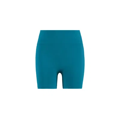 Yes Flâneuse Women's Hailey Ruffles Edition Silky Soft Mini Leggings Mosaic Blue