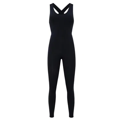Yes Flâneuse Women's Harmony Cross Back Jumpsuit Black Beauty