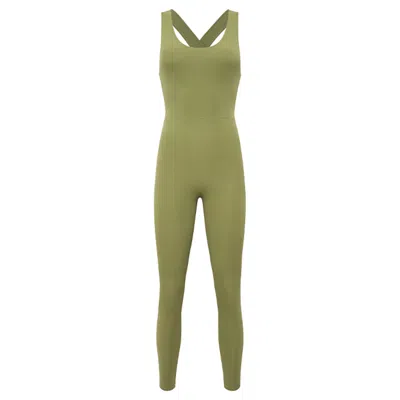 Yes Flâneuse Women's Harmony Cross Back Jumpsuit Calliste Green