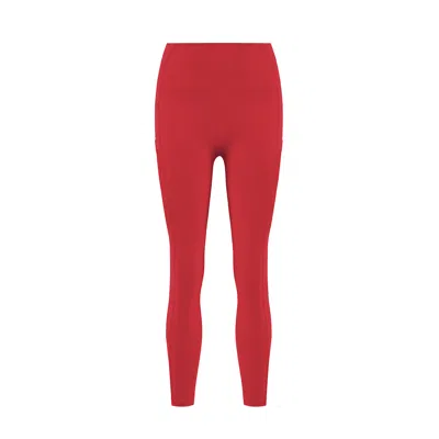 Yes Flâneuse Women's Hope Leggings With Side Mesh Pockets Chinese Red