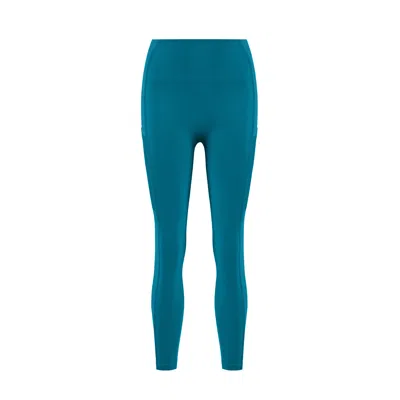 Yes Flâneuse Women's Hope Leggings With Side Mesh Pockets Mosaic Blue