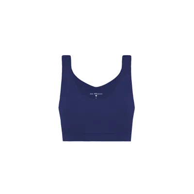 Yes Flâneuse Women's Johanna Scrunch Strap Sports Bra Medival Blue