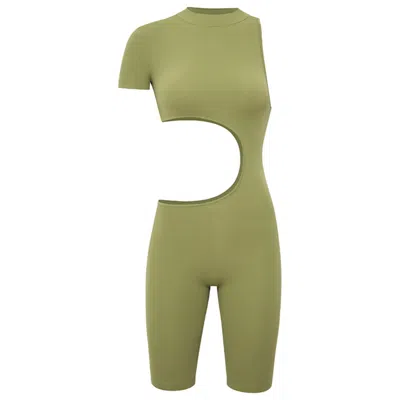 Yes Flâneuse Women's Mag Jumpsuit With Side Window Cut-out Calliste Green