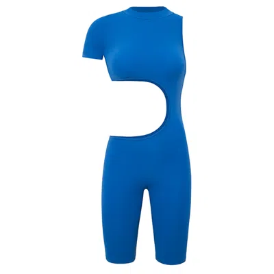 Yes Flâneuse Women's Mag Jumpsuit With Side Window Cut-out Classic Blue