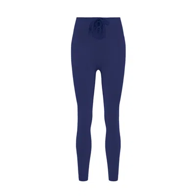 Yes Flâneuse Women's Marcela Leggings With Waist Drawstrings Medival Blue