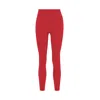 Yes Flâneuse Women's Melissa Ruffles Edition Silky Soft Leggings Chinese Red In Red