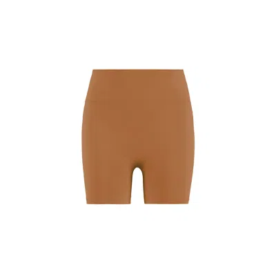 Yes Flâneuse Women's Neutrals Hailey Ruffles Edition Silky Soft Mini Leggings Sugar Almond In Metallic