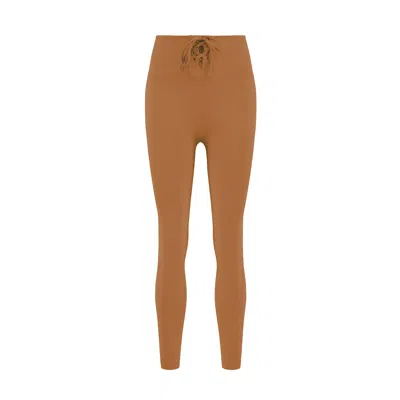 Yes Flâneuse Women's Neutrals Marcela Leggings With Waist Drawstrings Sugar Almond In Yellow
