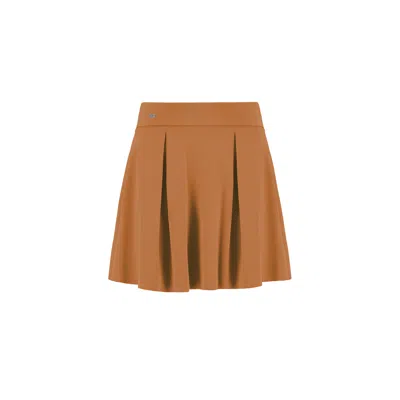 Yes Flâneuse Women's Neutrals Polly Ruffles Skirt With Detachable Leggings Sugar Alomnd In Yellow