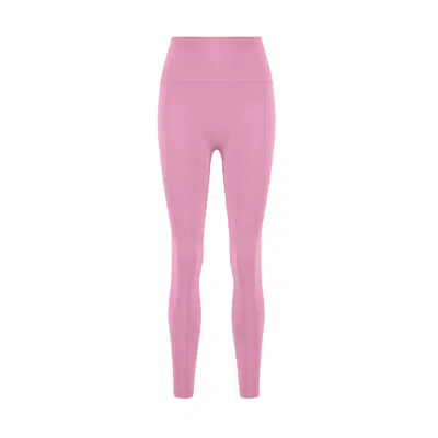 Yes Flâneuse Women's Pink / Purple Bethany Signature High Rise Silky Soft Leggings Prism Pink In Pink/purple