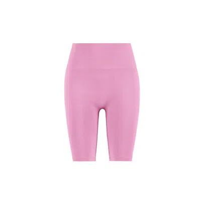 Yes Flâneuse Women's Pink / Purple Erin Biker Length Leggings Prism Pink In Pink/purple