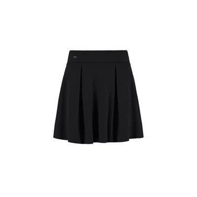 Yes Flâneuse Women's Polly Ruffles Skirt With Detachable Leggings Black Beauty