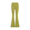 Yes Flâneuse Women's Raquel High Rise Flare Cut Leggings Golden Lime In Gold