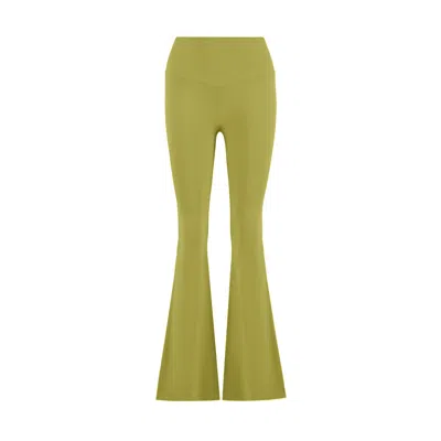 Yes Flâneuse Women's Raquel High Rise Flare Cut Leggings Golden Lime