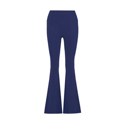 Yes Flâneuse Women's Raquel High Rise Flare Cut Leggings Medival Blue