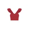 Yes Flâneuse Women's Raquel Ruffled Straps Sports Bra Chinese Red In Red