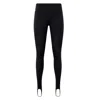 Yes Flâneuse Women's Tony High Wasted Leggings With Foot-strap Black Beauty In Black