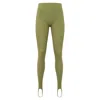 Yes Flâneuse Women's Tony High Wasted Leggings With Foot-strap Calliste Green In Green