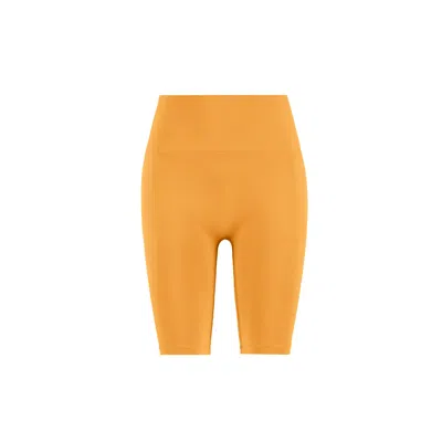 Yes Flâneuse Women's Yellow / Orange Erin Biker Length Leggings Blazing Orange In Yellow/orange