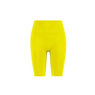 Yes Flâneuse Women's Yellow / Orange Erin Biker Length Leggings Blazing Yellow In Yellow/orange