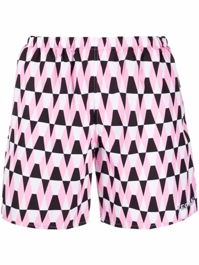 Yes I Am Geometric-print Swim Shorts