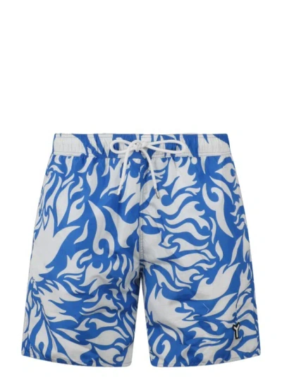 Yes I Am Printed Swim Short In Blue