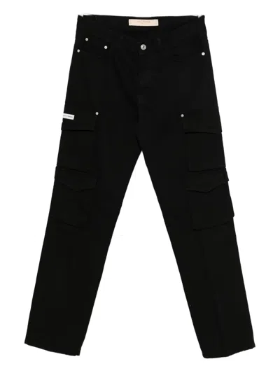 Yes London Cargo-pocket Jeans In Black