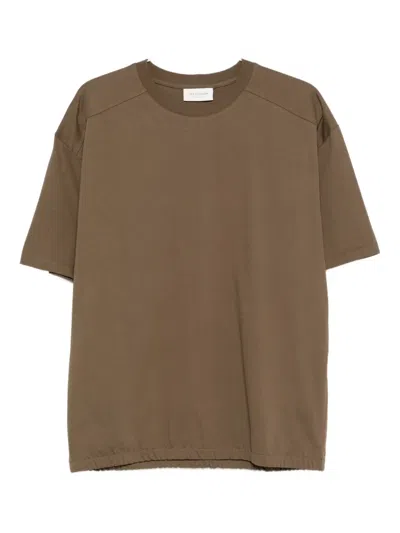 Yes London Crew-neck T-shirt In Brown