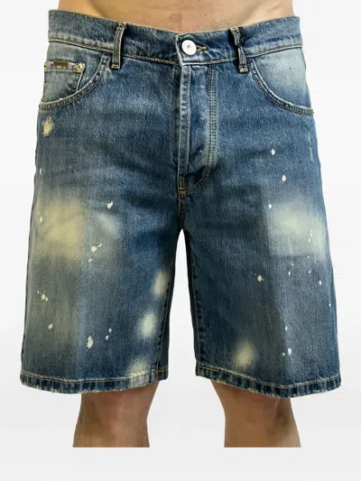 Yes London Distressed Denim Shorts In Blue
