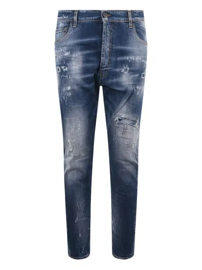 Yes London Distressed Jeans In Blue