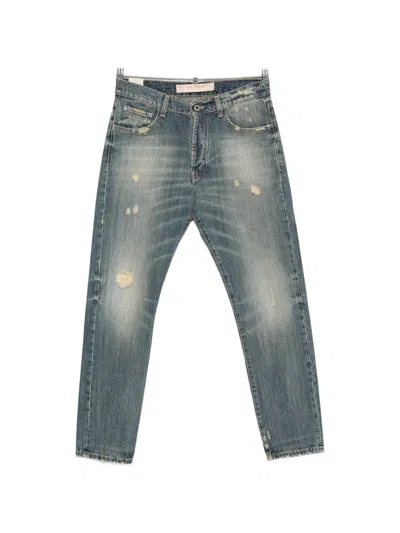 Yes London Distressed Slim Jeans In Blue