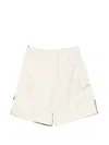 Yes London Drawstring Elasticated Shorts In Neutral