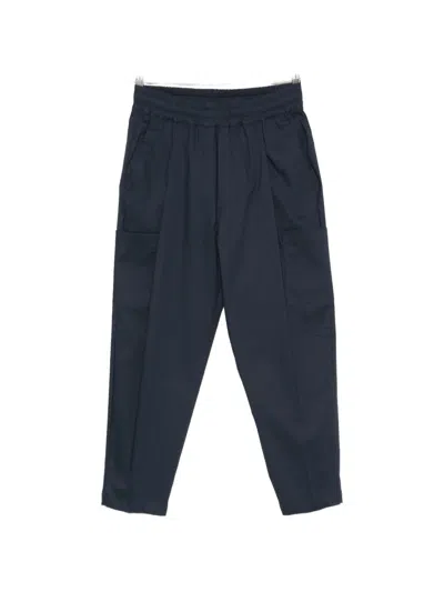 Yes London Elasticated-waist Cargo Pants In Blue