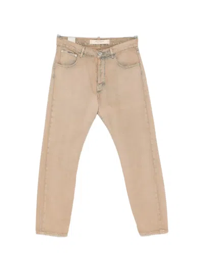 Yes London Faded Straight-leg Jeans In Neutral