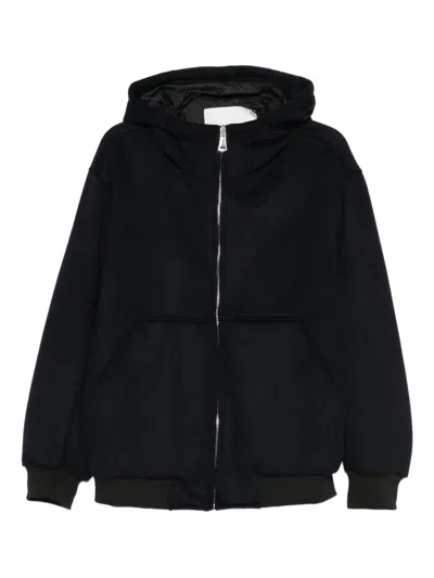 Yes London Hooded Zip Jacket In Black