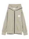 Yes London Logo-patch Jacket In Green
