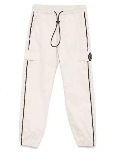 Yes London Kids' Logo-patch Trousers In Neutrals