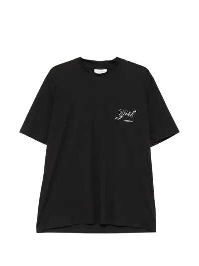 Yes London Logo-patch Crew-neck T-shirt In Black