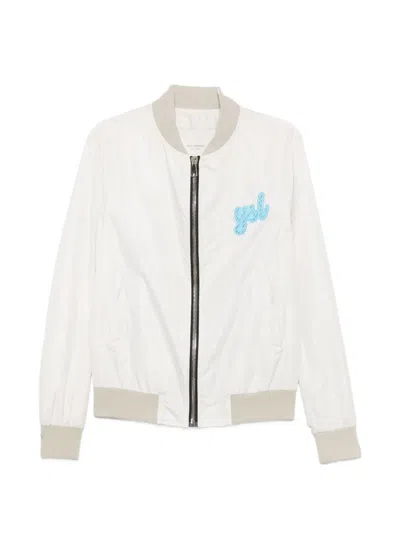 Yes London Logo-patch Zip-up Jacket In White
