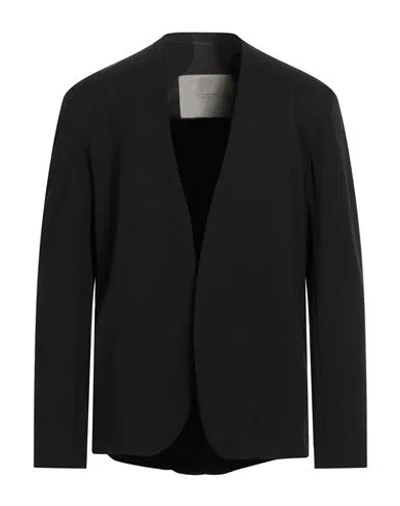 Yes London Man Jacket Black Size 42 Virgin Wool, Polyester, Elastane