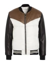 Yes London Man Jacket Brown Size 44 Leather, Polyester In Multi