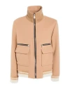 Yes London Man Jacket Camel Size 46 Polyester, Leather