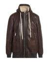 Yes London Man Jacket Dark Brown Size 46 Polyester, Polyurethane, Viscose, Elastane