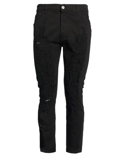 Yes London Man Jeans Black Size 36 Cotton, Elastane