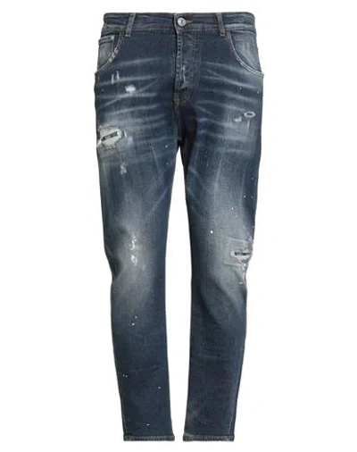 Yes London Man Jeans Blue Size 32 Cotton, Elastane
