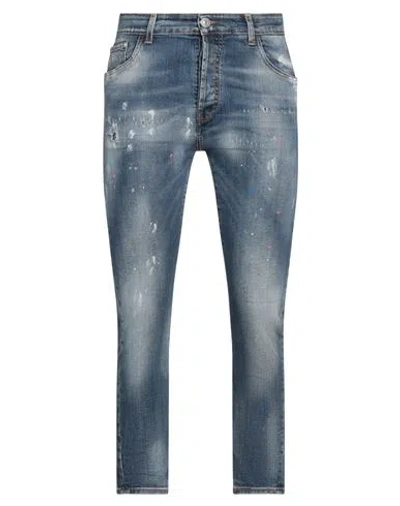 Yes London Man Jeans Blue Size 33 Cotton, Elastane