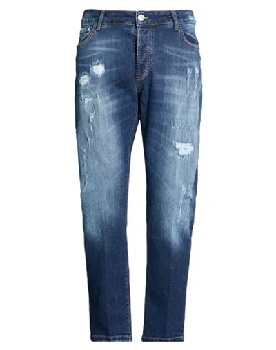 Yes London Man Jeans Blue Size 36 Cotton, Elastane