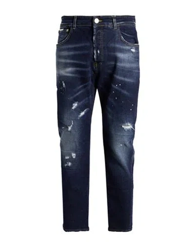 Yes London Man Jeans Blue Size 36 Cotton, Elastane